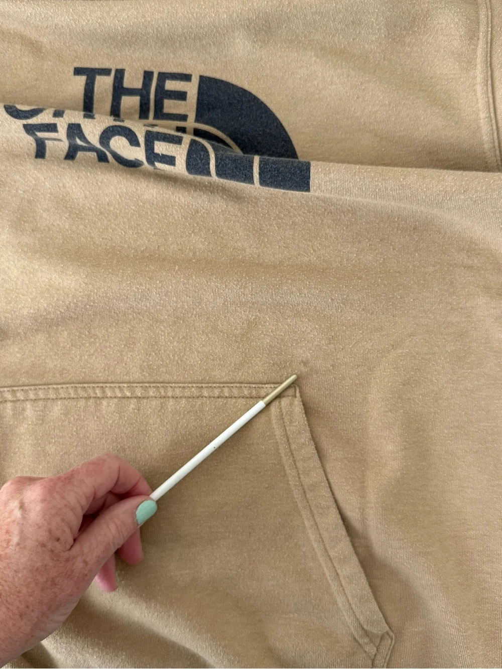 The North Face Men’s Half Dome Fleece Pullover Hoodie Tan Beige Size Medium